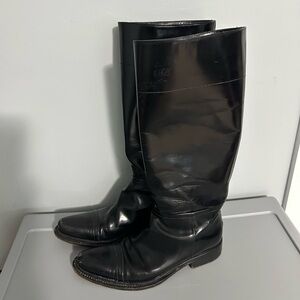 Prada Classic Black Leather Tall Women’s Boots - 36/ 6.5